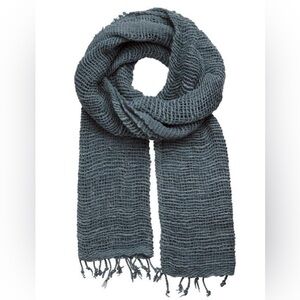Marquet Free Weave 100% Cotton Steel Gray scarf